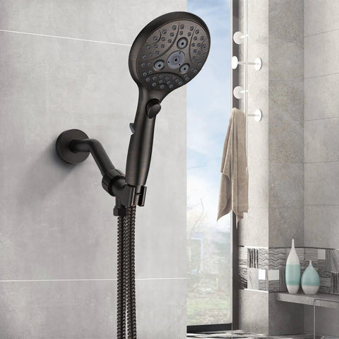 Shower Head With 7 Settings Handheld With On Off Pause Switch, Oil Rubbed Bronze High Pressure Shower Head With 71 Inch Hose