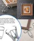 Durable 9-Piece Spring Clip Kit For Woodworking Pros Featuring Multifunctional Miter Clamps And Heavy Duty Pliers on wood frame