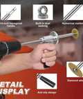 Inside PVC Pipe Cutter for Drill Attachment With Adjustable Depth showcasing features like hexagonal handle and diamond wheel