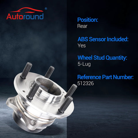Product image of Rear Wheel Hub Assembly For Hyundai Santa Fe 2007 To 2020 Veracruz 2007 To 2012 And Kia Sorento 2011 To 2015 5 Lug FWD ABS
