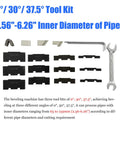 0/30/37.5 tool kit for electric pipe beveler, includes cutting bits for 2.56-6.26" inner diameter pipes.