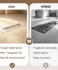 Comparison of the Beefy Rugged Aluminum RV Floor Vent Cover Kit 2x10 and a standard vent, showing durability and design differences.