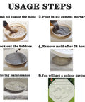 Step-by-step guide using Large Round Concrete Mold For Walkways And Patios 18.89 Inch Diameter Reusable Brick Paver Tile Mold With Lotus Pattern Easy Demold Durable Cement Molding For Garden Paths Yard Walkways And DIY Outdoor Pavement.