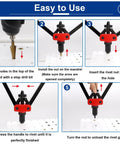 Step-by-step instructions using Beast 14 Inch Rivet Nut Tool Kit With 8 Mandrels And 500 Rivnuts, Labor Saving Hand Rivnut Setter.