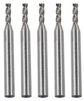 5 Pack 1/8 Inch End Mill Cutter With 1/4 Inch Shank, 4 Flute Precision CNC Milling Bit For Aluminum And Wood shown