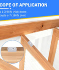 Close-up of 4-Pack Bi-Fold Door Pivot Repair Kit installed on wooden door, fits 1-3/8 inch thick with 7/16 inch pivot.