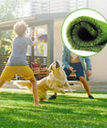 Cuttable Artificial Grass Turf Mat 1.5x10m Drainage-Friendly Outdoor Carpet For Landscaping Gardens Patios Play Areas Pets installed on lawn