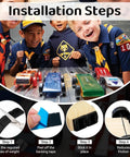Kids racing model cars using Go-To Pinewood Derby Weights Kit With Lead Free 4 Ounce Car Weights And Half Ounce Graphite Powder Graphite