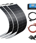 Flexible 100W Solar Panels Kit With 30A Controller For Off Grid 12V Battery System Monocrystalline Cells Built Tough For RVs Boats