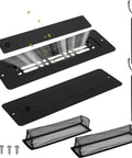 Heavy Duty Aluminum RV Floor Vent Cover 2 By 10 Inch Kit Magnetic Removable Floor Register Trap Replacement Black Pet Friendly