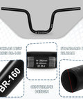 Wide 580mm Aluminum Alloy Handlebar With 25.4mm Clamp High Rise 120mm And 160mm Options For Mountain Bikes MTB Folding Bikes
