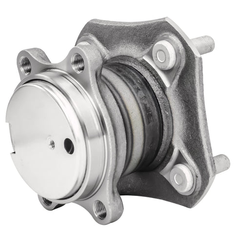 2 Rear Wheel Bearing Hubs For 2007-2012 Nissan Sentra 2.0L, Rear Left And Right Hubs, 4 Bolt Flange, Encoder Cap ABS, close-up view