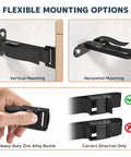 Flexible mounting options for Heavy Duty Anti Tip Furniture Anchors With Tough As Nails Base And No Sweat Quick Release Wall Safety Kit.