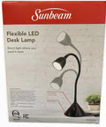 Product packaging of Flexible LED Desk Lamp No Bulbs To Replace Black Silicone Neck With 84 Degree Beam 290 Lumens 4000K