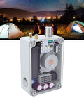 Hand Crank Generator Portable Emergency USB Charger With COB Light And Ignition Tool Red LCD Display outdoors
