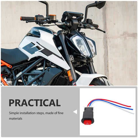 Go-To Handlebar Push Button Switch For Motorcycles Electric Bikes And Scooters With Hazard Lights On Off Durable ABS Metal