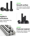 523 Pcs M4 Socket Head Cap Screws Kit With 8 10 12 14 16 18 20 30 40mm Lengths Plus Nuts Washers And Fully Threaded 12.9 Grade Alloy Steel Heavy Duty Furniture Hardware For DIY Projects, black hex screws