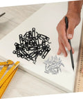 30 Pack Heavy Duty Metal Furniture Connectors Rock Solid No Slack Hidden Assembly Hardware For Cabinets Bookcases And Sofas on workspace.