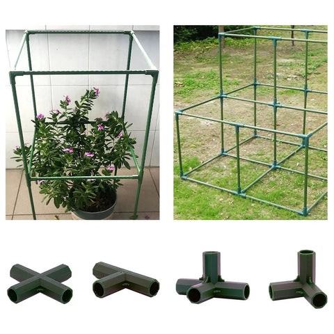 Sixteen Millimeter Fittings Set With Four Connector Types For Stable Built To Last Heavy Duty Tough As Nails Greenhouse Frame Building Black Connectors Perfect For Grape Trellis Sunscreen Sheds And Garden Projects