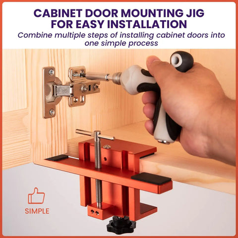 Easy Cabinet Door Mounting Clip And Installation Tool For Secure Kitchen Cabinets Wardrobes And Furniture No Fuss DIY Enthusiasts And Simple Installation in use