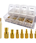 Heat Set Insert Tip Kit With Adaptor And 7 Tip Heads 300 Brass Inserts M2 M2.5 M3 M4 M5 Soldering Accessory Pack