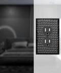 Duplex Outlet Cover Plate 1-Gang Matte Black Wall Plate Pack Of 2 Built To Last Dope Hand Hammered Metal Electrical Outlet Covers