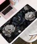 Large Floral Mouse Pad Desk Mat For Game Ready Gaming And Office Setup 70 By 30 Cm Non Slip Rubber Base With Stitched Edges