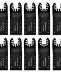 Bi Metal Oscillating Saw Blade Set For Multi Tool 10 Pieces 32mm Tooth Width HSS D6A With Depth Markers Universal Fit