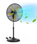 5300 CFM 20 Inch High Velocity Oscillating Pedestal Fan With 3 Speeds For Industrial Use, powerful airflow illustration