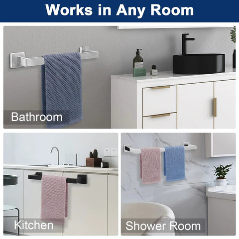 Rust Proof Stainless Steel Towel Bar 24 Inch Wall Mounted In Brushed Nickel For Bathroom and Kitchen Premium Quality Towel Rack