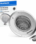Hassle Free Shower Drain Hair Catcher With Quick Flip Empty Pocket Stops Pipe Clogs Keeps The Bathroom Fresh No Sweat Or Messy Hands Just Lift And Toss For Smooth Daily Cleanup, stainless steel design, flexible mesh, easy to clean.
