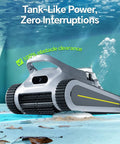Cordless Robotic Pool Cleaner For Inground And Above Ground Pools With 180W Brushless Motor 3 Hour Runtime Wall Climbing seen underwater