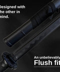 Close-up of 39 Inch Polypropylene Martial Arts Training Sword with Black Saya Scabbard showing flush fit design.