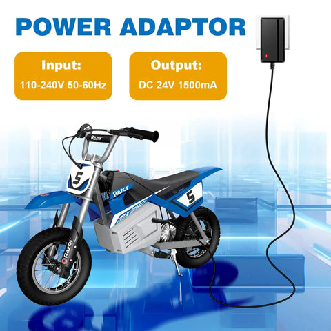 24V Scooter Charger For Electric Scooters And Dirt Bikes Compatible With MX350 MX400 E100 E125 E150 E175 E200 E200S E300