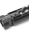 Close-up of an MC4 Solar Panel Connectors Set 10 Pairs With Snap In Locking For A Snug Plug And Play Fit, showing locking mechanism.