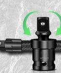 Half Inch Flexible Shaft Extension Tool For Tight Spaces DIY Friendly Reach Extender for Ratchets shown with flexible positioning