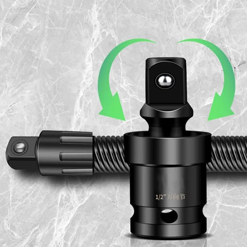 Half Inch Flexible Shaft Extension Tool For Tight Spaces DIY Friendly Reach Extender for Ratchets shown with flexible positioning
