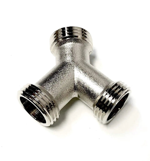 Y adapter from Industrial Steam Dryer Installation Kit With 6 Ft Stainless Steel Braided Hose Pro Grade Three Quarter Inch FHT 90