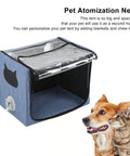 Pet Nebulization Box For Small Animals, Portable Oxygen Inhalation Chamber with clear flap, for Cats and Dogs