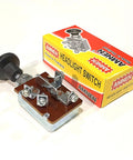 Universal Two Position Push Button Headlight Switch With OFF Parking Lamp And Headlight Modes Beefed-Up Heavy Duty 12V 24V Vehicle Switch 10A At 12V And 6.6A At 24V Fits Cars Trucks Buses Tractors AM 710C black push button switch with box
