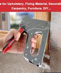 Beefy Workhorse 2 In 1 Manual Stapler And Nail Gun Kit in use on wood panel for carpentry and home decoration projects