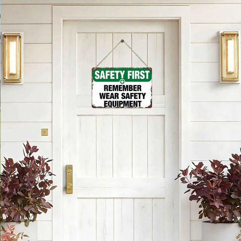 Funny Aluminum Safety Sign Wear Your Gear 8x12 Inch Wall Decor For Workplace Construction Site Garage Factory Workshop Warehouse
