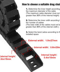 R18 Bridge Type Black Plastic Drag Chain Cable Carrier 10x20mm Inner Size, 1M Length With End Connectors For CNC Machines