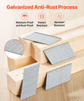 Sixteen Gauge Two Inch Angled Finish Nails Twenty Degree Offset Two Thousand Count Galvanized Steel on wood blocks.