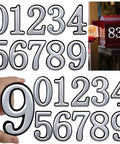 Easy Peel And Stick 3.8 Inch Reflective House Numbers Set Of 20 For Outdoor Use Waterproof ABS Plastic Address Numbers For Mailbox Door