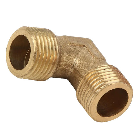 Right Angle Brass Elbow Fitting 90 Degree G3/8 Thread for Air Compressor Quick Connect Adapter for Tight Spots, Leak-Proof Pneumatic Connector