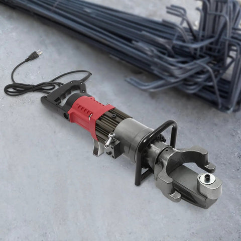 Heavy Duty Electric Hydraulic Rebar Bender 1150W Fast Steel Bending Machine For Construction Sites 220V with grip and cable.