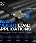 Heavy Duty Refill Pack For Round 3/4 Inch Steel Strapping Kit With 200 Feet Coil And 1700 Lbs Break Strength in use