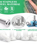 121 Piece 304 Stainless Steel Pocket Blade Knife Handle Screws Assortment Set Including M2 And M2.5 Machine Screws EDC Folding Hilt Fasteners Knifemakers Rivets For DIY Repair Torx Driver Included, showing screws and corrosion-resistant features
