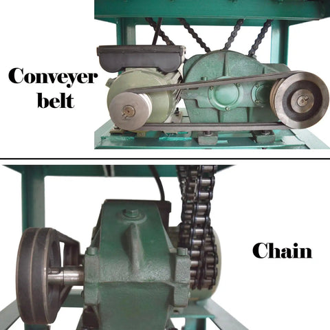 Dinenovate Electric Hydraulic Tube Bender With 17 Dies For Cold Bending Round And Square Pipes motor and chain system.